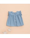 BLUSA MINICUELLO DENIM SOFT