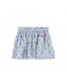 SHORT SKIRT LIGHT BLUE FLOWERS