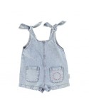 SHORT JUMPSUIT WASHED DENIM