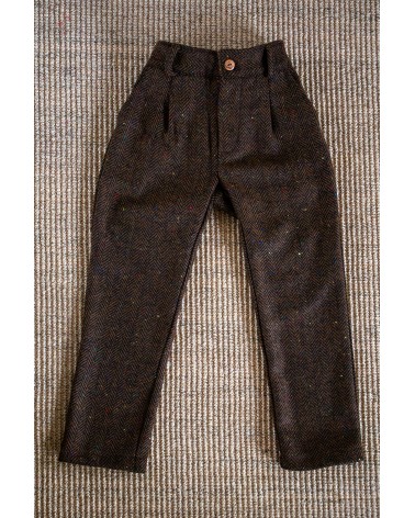 PANTALON LARGO ESPIGA MARRON KIDS CHOCOLATE