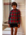 CAMISA TARTAN NIÑO KIDS CHOCOLATE