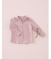 CAMISA NIÑO VICHY MAGENTA MI CANESU