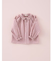 CAMISA BORDADA VICHY MAGENTA MI CANESU