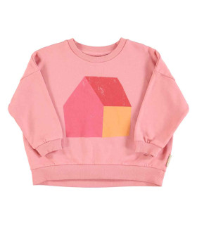 SWEATSHIRTS PINK MULTICOLOR HOUSE PRINT PIUPIUCHIC