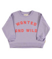 SWEARTSHIRT PURPLE "WANTED & WILD" PRINT PIUPIUCHI