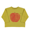 LONGSLEEVE T´SHIRT OLIVE GREEN RED APPLE PRINT