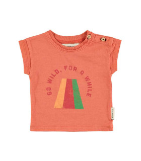 BABY T´SHIRTS ORANGE MULTICOLOR PRINT PIUPIUCHICK