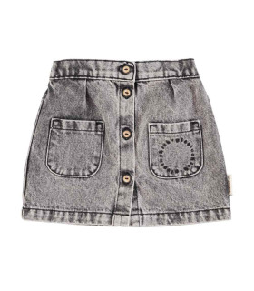 SHORT SKIRT WASHED BLACK PIUPIUCHICK