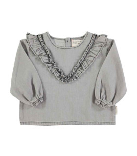 BLOUSE GREY CHAMBRAY PIUPIUCHICK