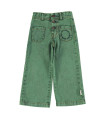 FLARE TROUSERS WASHED GREEN DENIM PIUPIUCHICK