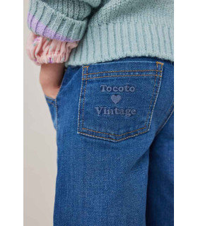 PANTALON PALAZZO DENIM TOCOTO VINTAGE