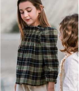 BLUSA TARTAN VERDE MIA Y LIA