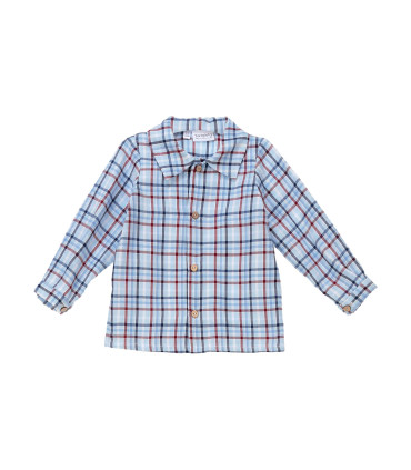 CAMISA ADRIAN TARTAN AZUL TARTALETA