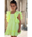 VESTIDO MIL RAYAS FLUOR LIMA LA PEPPA