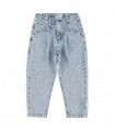 MOM FIT TROUSERS WASHED BLUE DENIM PIUPIUCHICK