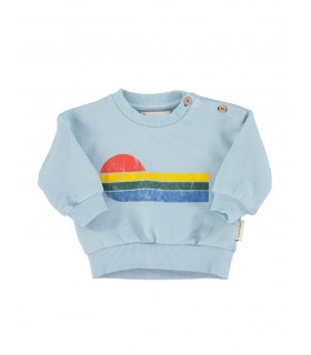 BABY SWEATSHIRT BLUE WAVE PRINT PIUPIUCHICK