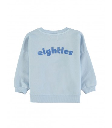 KID SWEATSHIRT BLUE WAVE PRINT PIUPIUCHICK