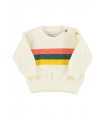 BABY SWEATSHIRTS ECRU STRIPES PRINT PIUPIUCHICK