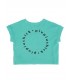 KIDS T´SHIRT TURQUOISE  LOGO PRINT PIUPIUCHICK