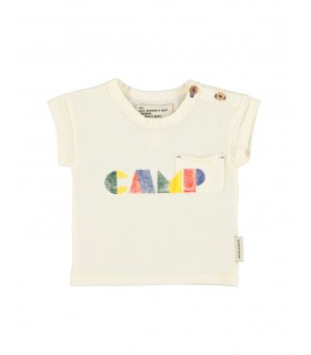 BABY T´SHIRT ECRU "CAMP" PRINT PIUPIUCHICK