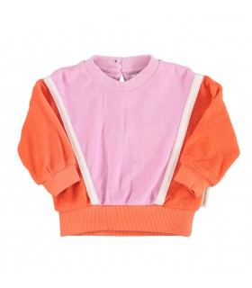 BABY SWEATSHIRT ORANGE & LAVANDER PIUPIUCHICK