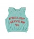 SLEEVELEES TOP "FEELIN ALIVE PRINT PIUPIUCHICK