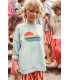 KID SWEATSHIRT BLUE WAVE PRINT PIUPIUCHICK