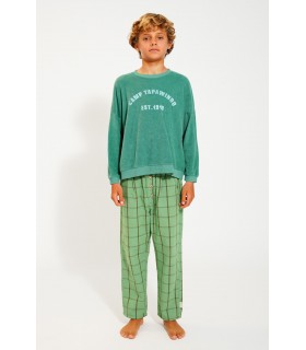 KIDS UNISEX TROUSERS CHECKERED GREEN PIUPIUCHICK